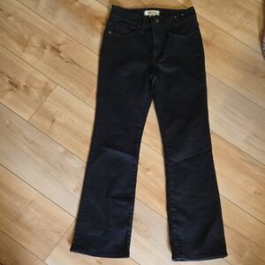 Madewell Black Mid Rise Kick Out Jeans